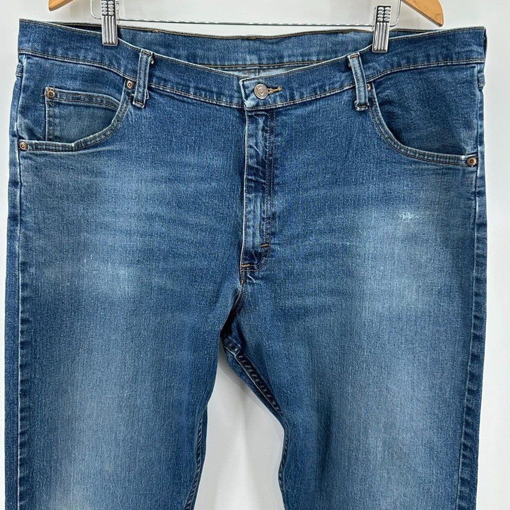 Wrangler Premium Quality Jeans Mens 40x32 Blue Denim Stretch High Rise Comfort